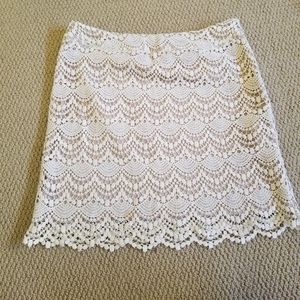 Love 21 size small cream lace mini skirt